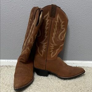 Justin Boots Tan Western Cowboy Boots